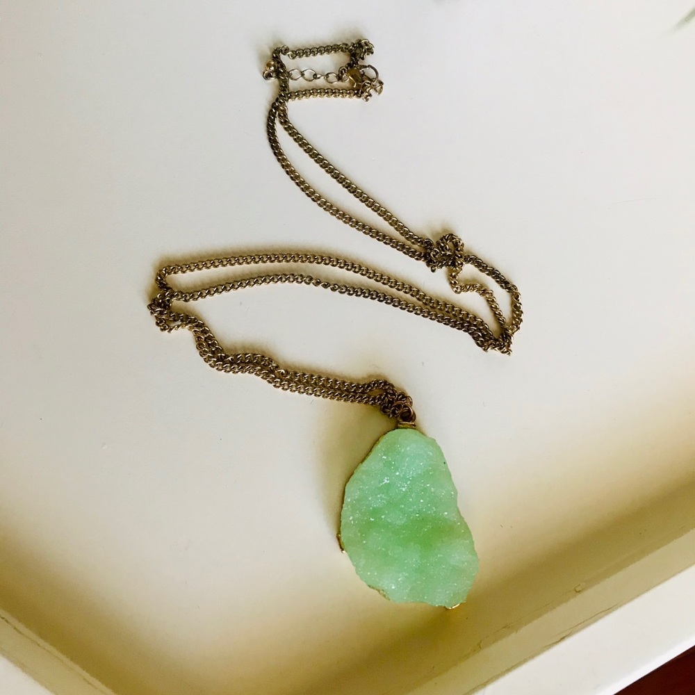 Large Faux-Druzy Pendant